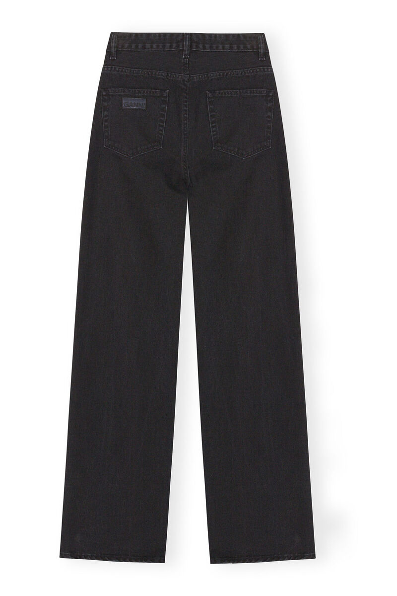 Washed Black Andi Jeans, Cotton, in colour Washed Black/Black - 2 - GANNI
