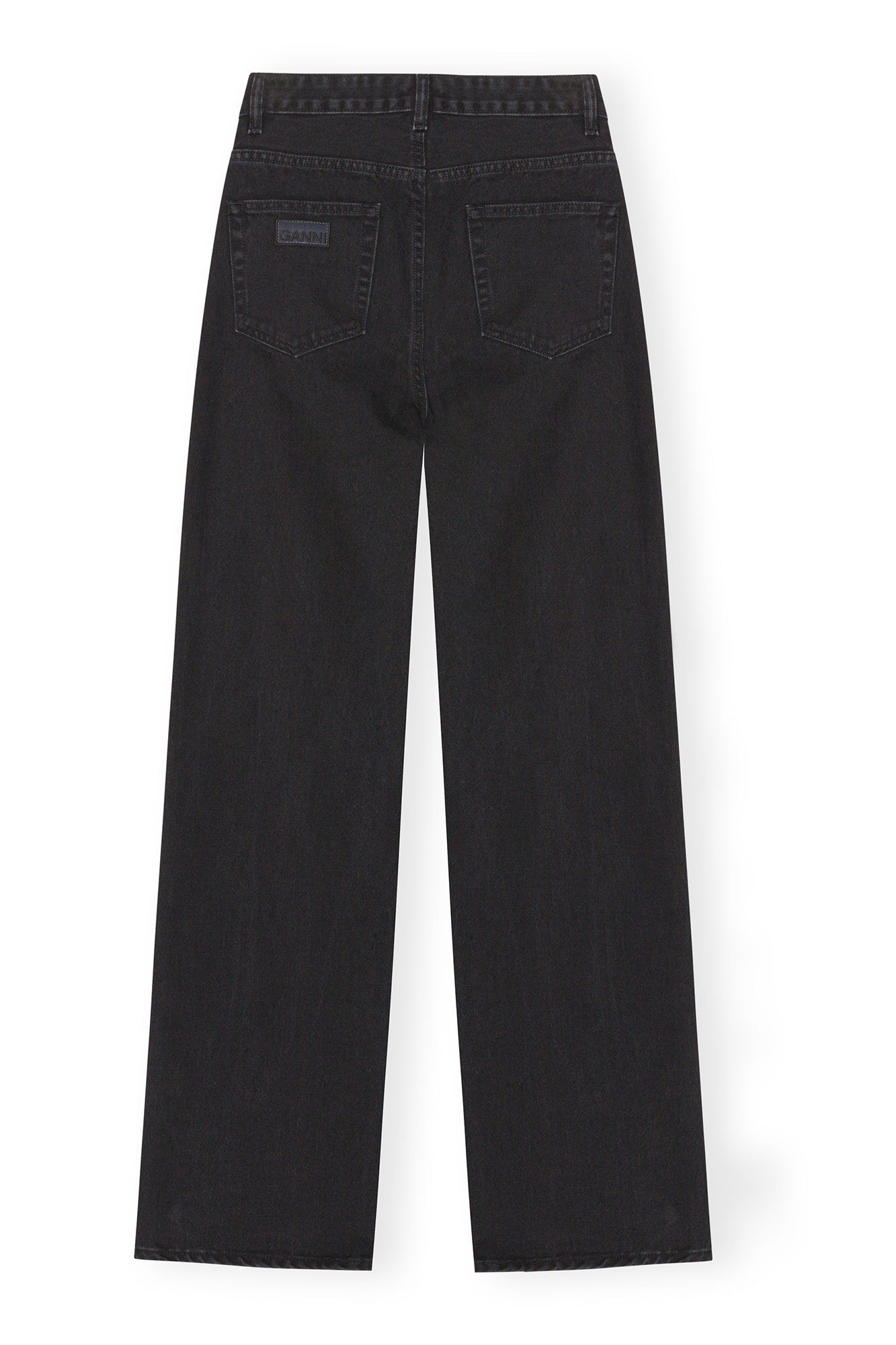 Washed Black Andi Jeans, Cotton, in colour Washed Black/Black - 2 - GANNI