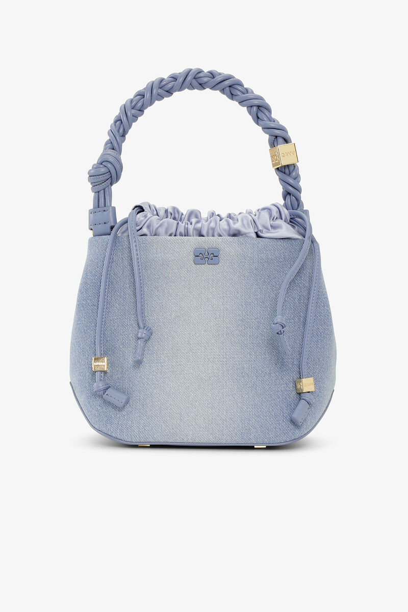 null, Recycled Cotton, in colour Faded Denim - 1 - GANNI