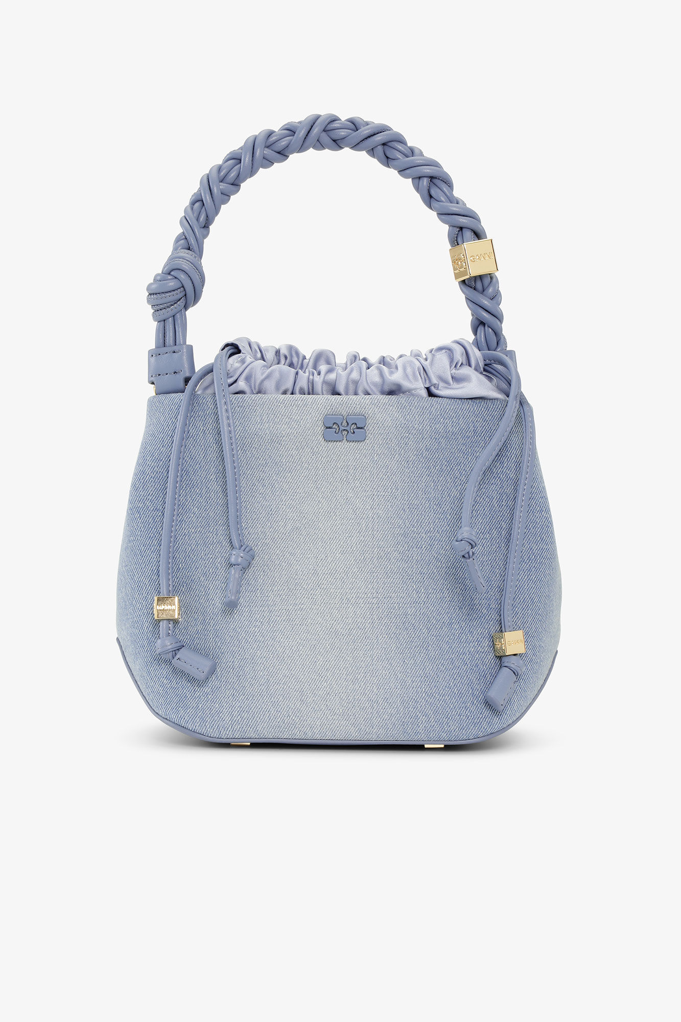 null, Recycled Cotton, in colour Faded Denim - 1 - GANNI