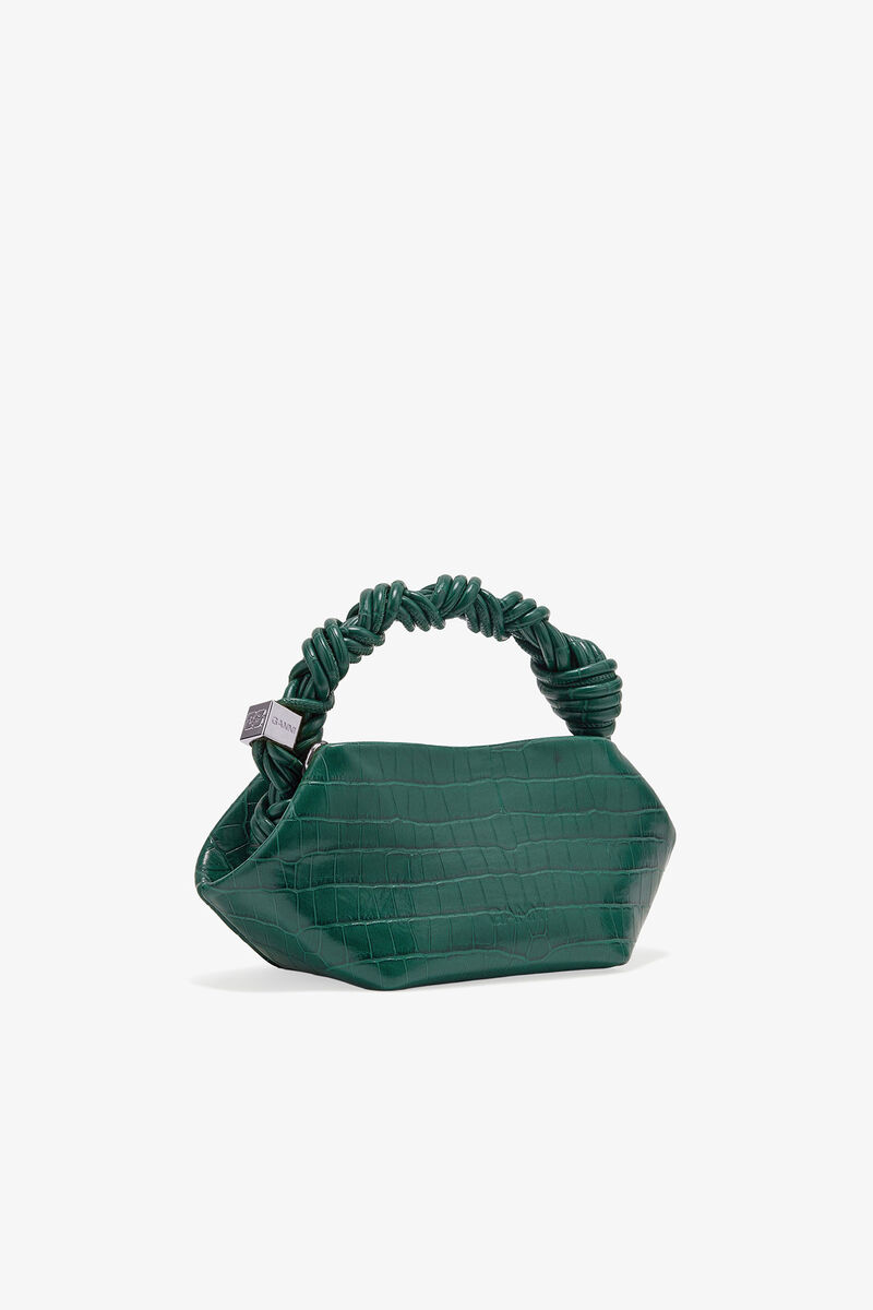 Grüne Mini GANNI Bou Tasche, Lyocell, in colour Pineneedle - 2 - GANNI
