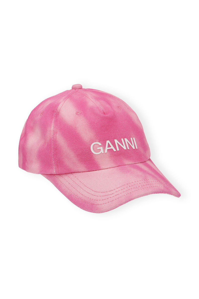 Canvas Cap, Cotton, in colour Dreamy Daze Phlox Pink - 1 - GANNI