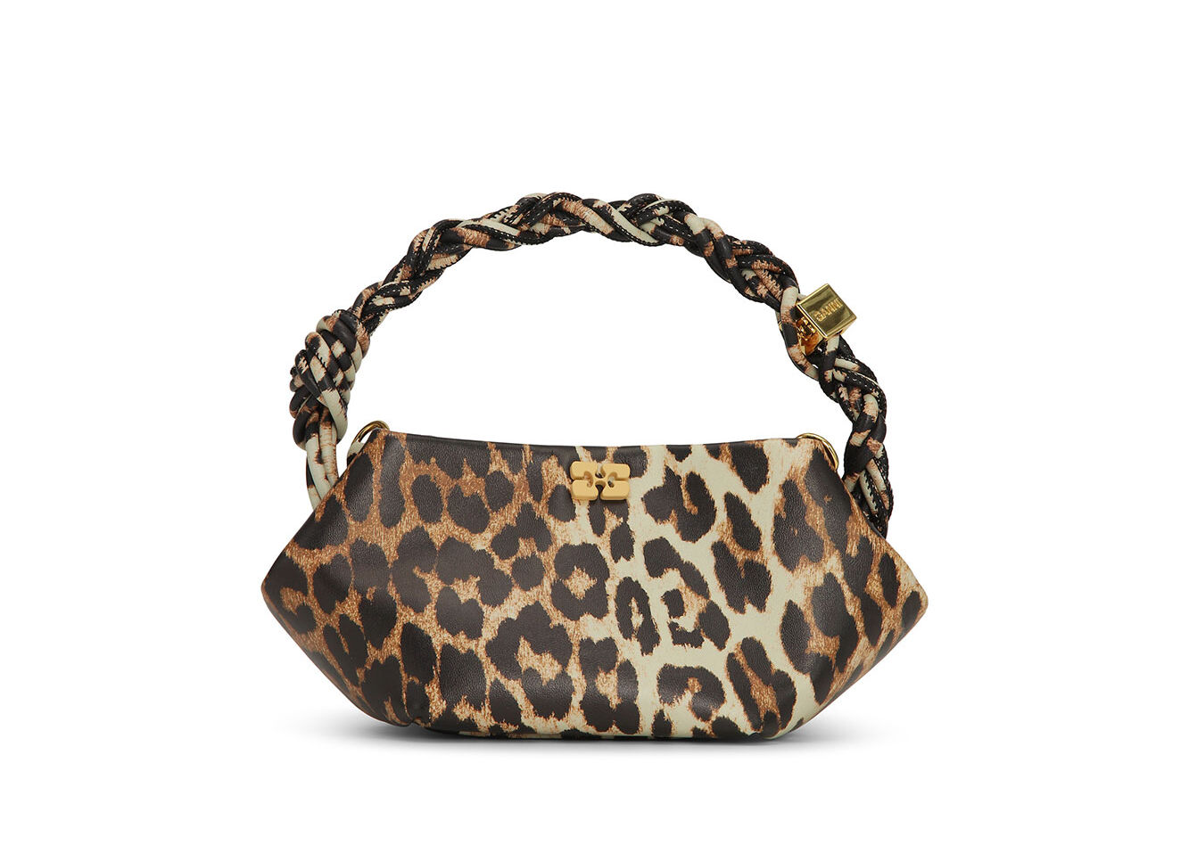 Leopard Mini GANNI Bou Bag, Polyester, in colour Leopard - 1 - GANNI