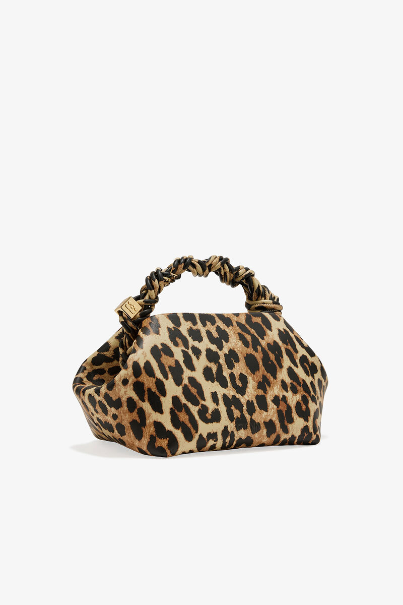 Leopard Small GANNI Bou Bag, Polyester, in colour Leopard - 2 - GANNI