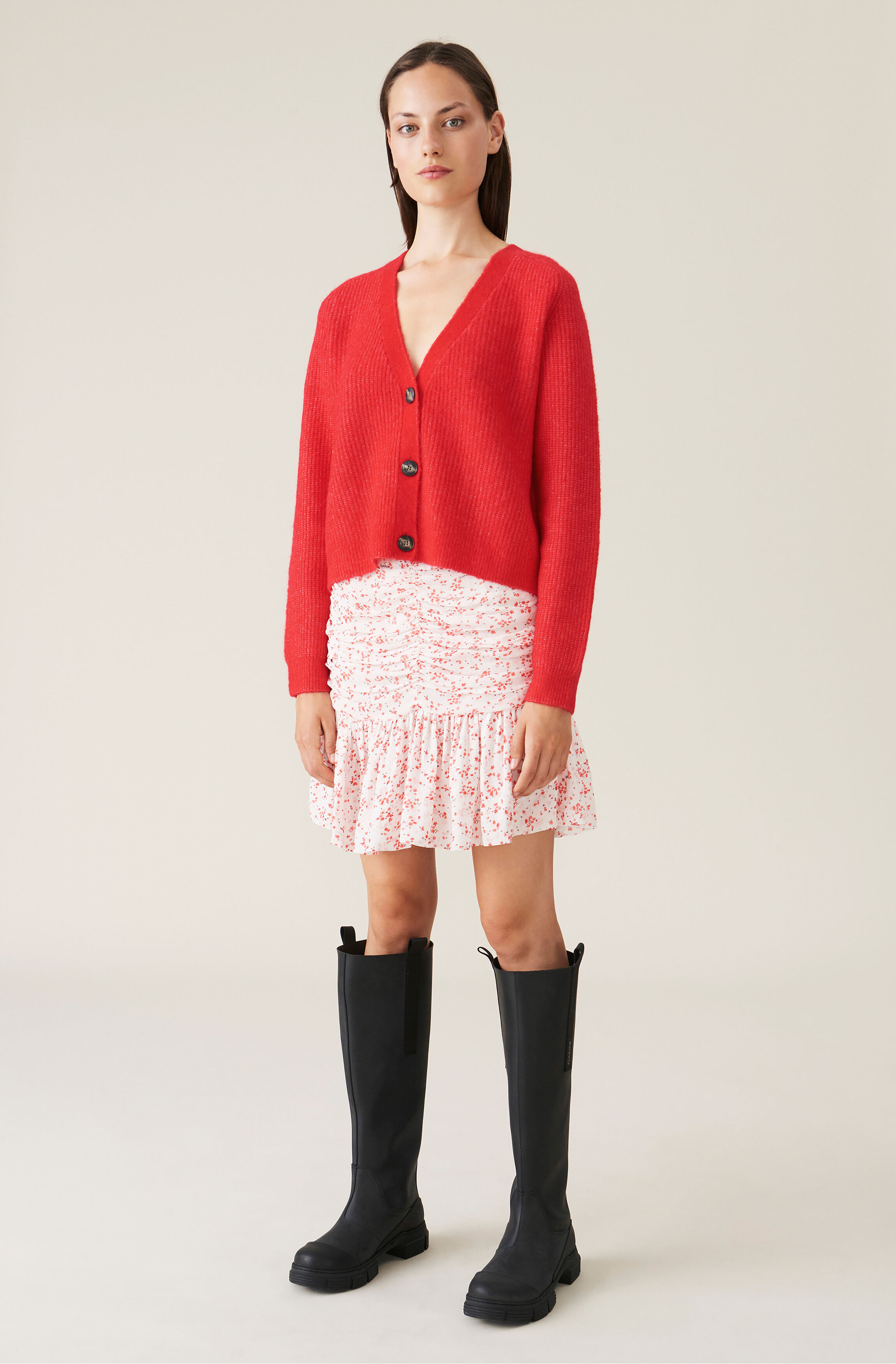 printed georgette ganni