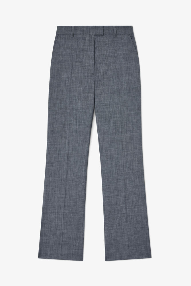 Trousers in Grey Wool Melange, Phantom