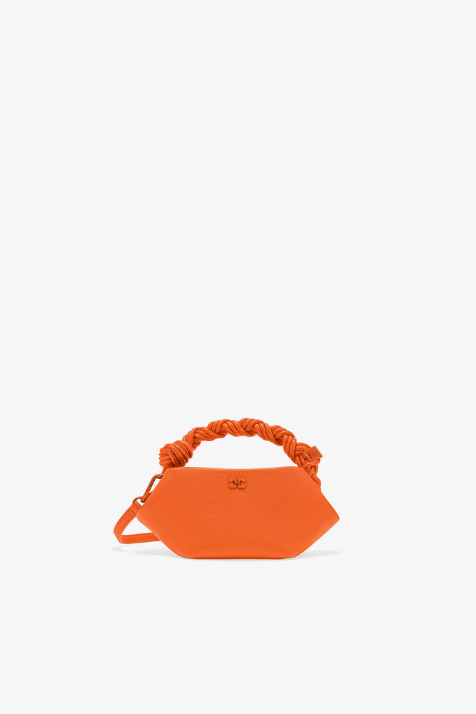 Mini sac orange grain&eacute; Bou, Russet Orange