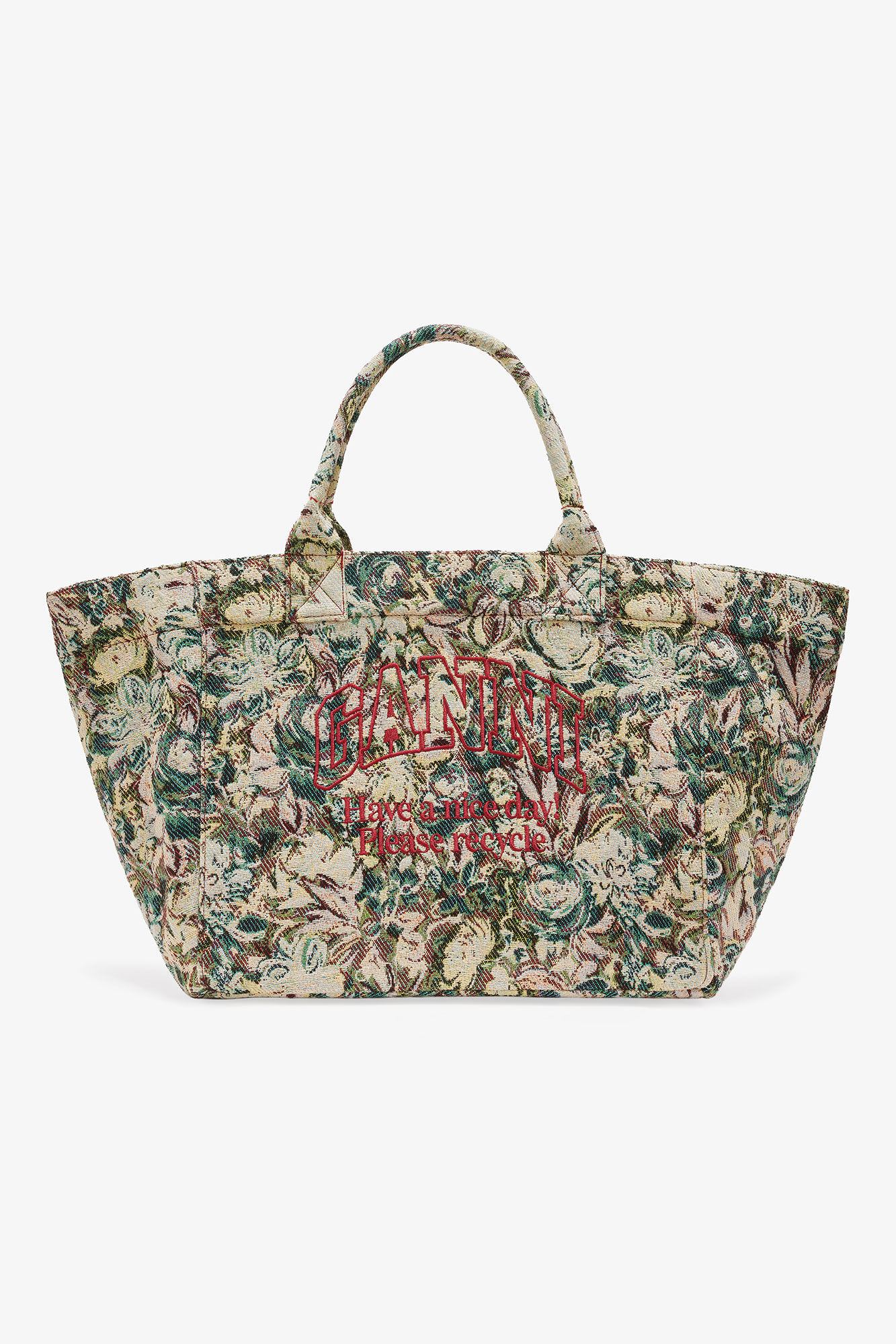 Tapestry XXL Tote, Acryl, in colour Jadeite - 1 - GANNI