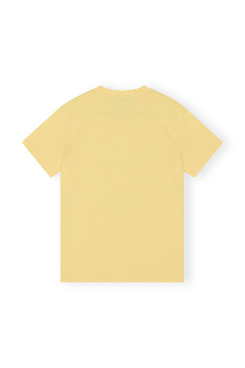Banana Relaxed T-shirt, Cotton, in colour Lemon Drop - 2 - GANNI