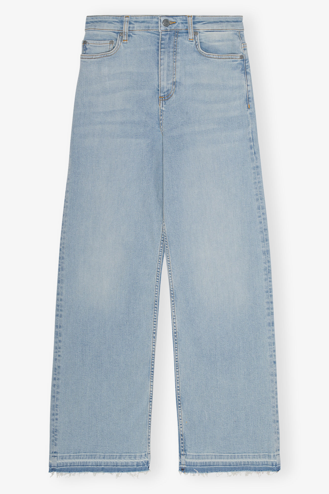 Light Blue Andi Jeans, Elastane, in colour Tint Wash - 1 - GANNI
