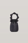 Satin Knots Top handle Purse, Recycled Polyester, in colour Black - 1 - GANNI