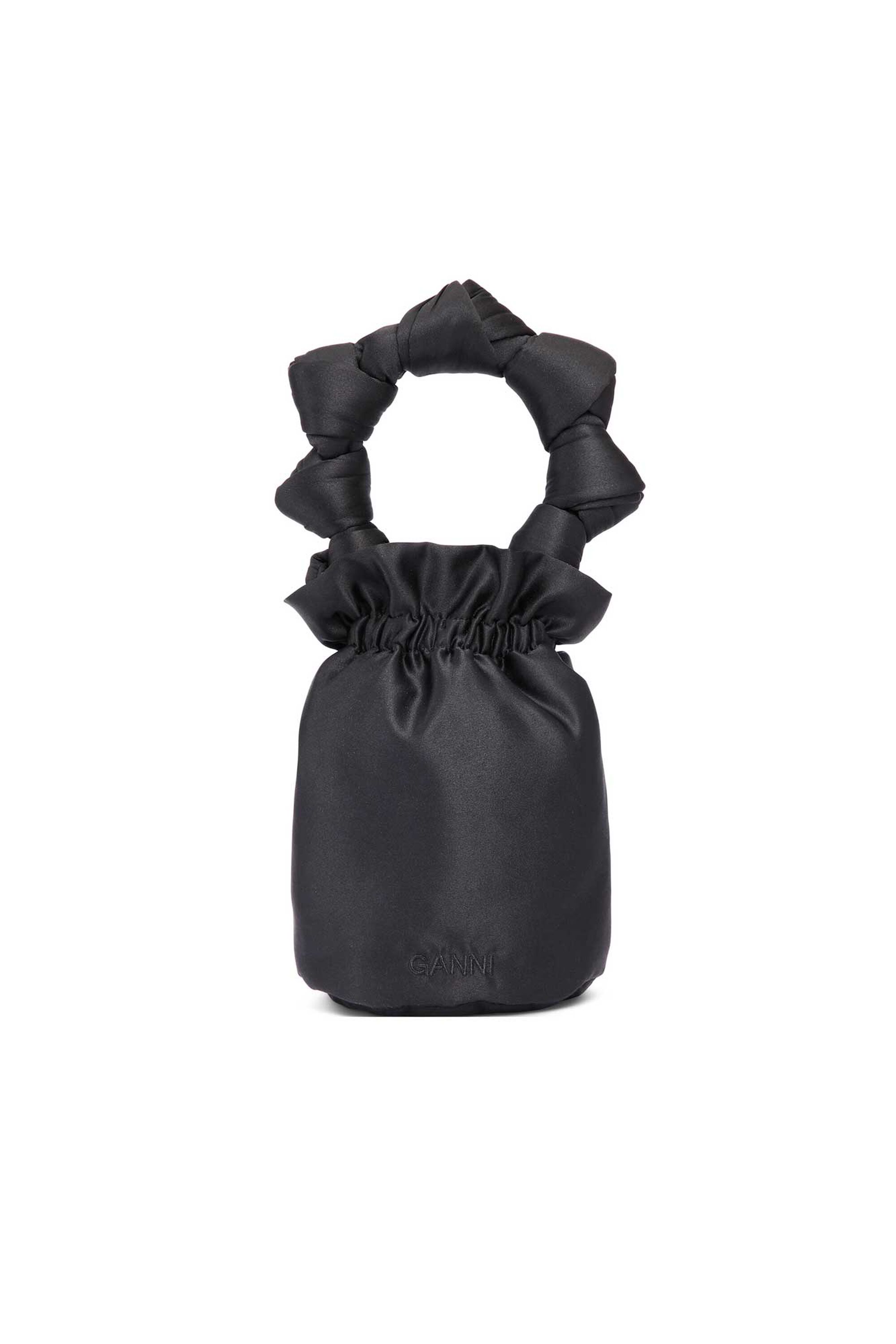 Satin Knotted Pouch Mini Bag Ganni Ro