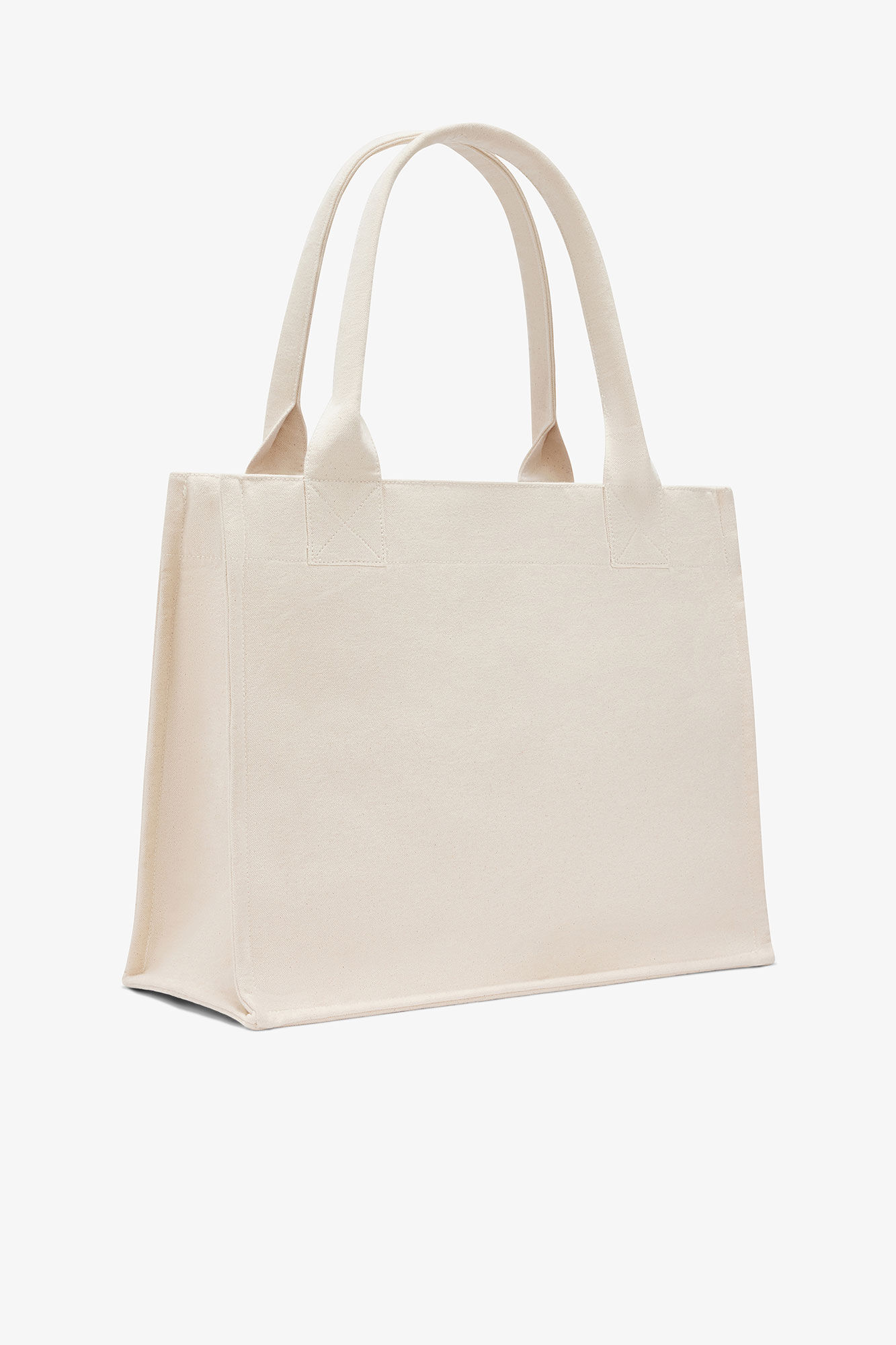 Pony Printed Large Tote, Recycled Cotton, in colour Egret - 2 - GANNI