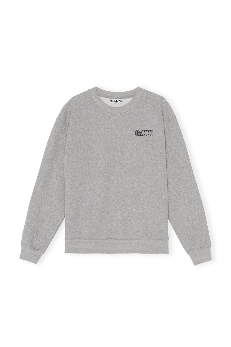 Pullover-Sweatshirt, Cotton, in colour Paloma Melange - 1 - GANNI