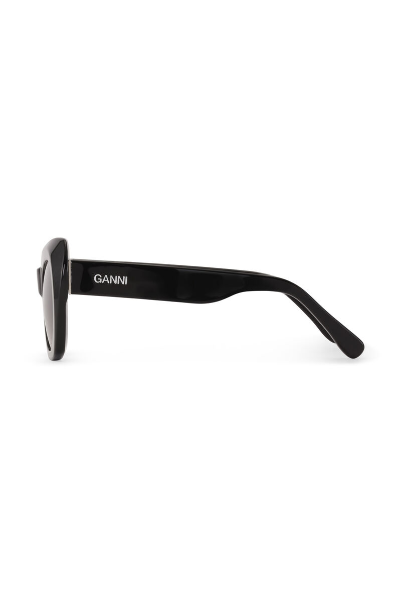 Overdimensjonerte sommerfuglformede solbriller, Biodegradable Acetate, in colour Black - 2 - GANNI