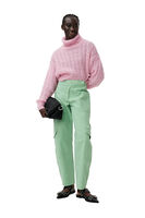 Highneck Cropped Pullover, in colour Lilac Sachet - 1 - GANNI