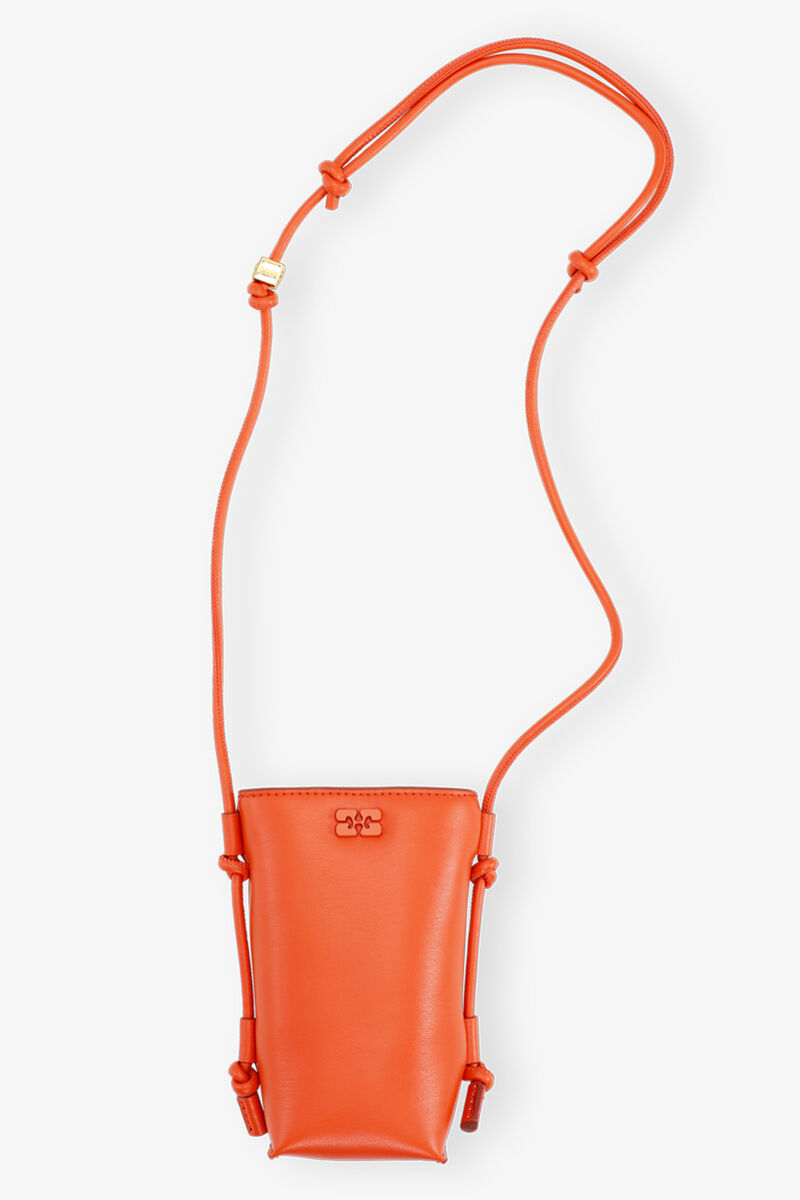 Orange GANNI Bou Crossbody Bag, Polyester, in colour Spicy Orange - 1 - GANNI