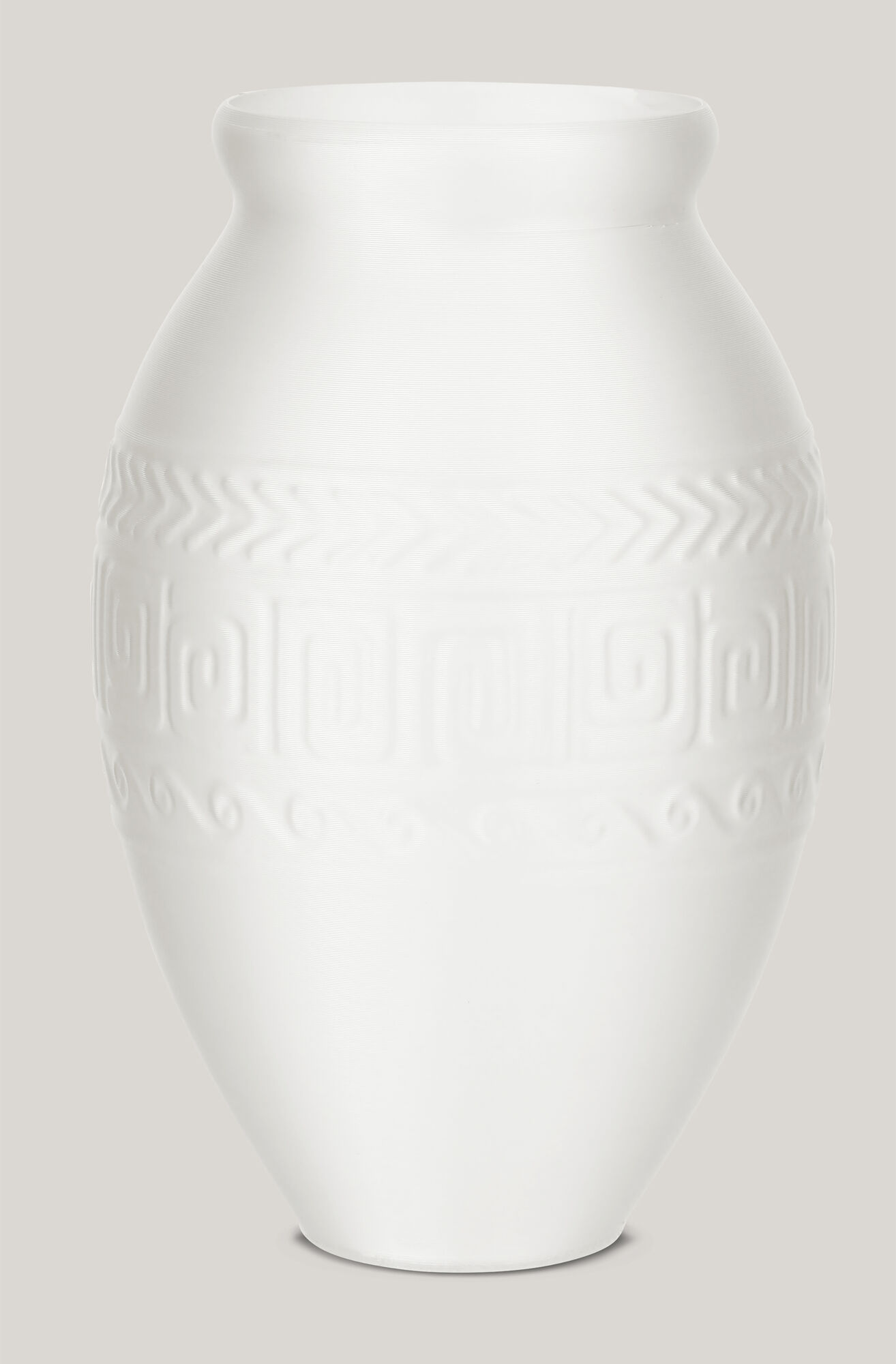 GANNI Aztec Lettering Large Vase, in colour Bright White - 1 - GANNI