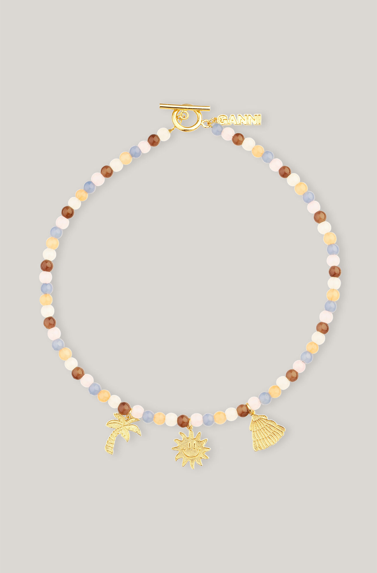 Bead Accessories Bead Necklace 2, in colour Multicolour - 1 - GANNI