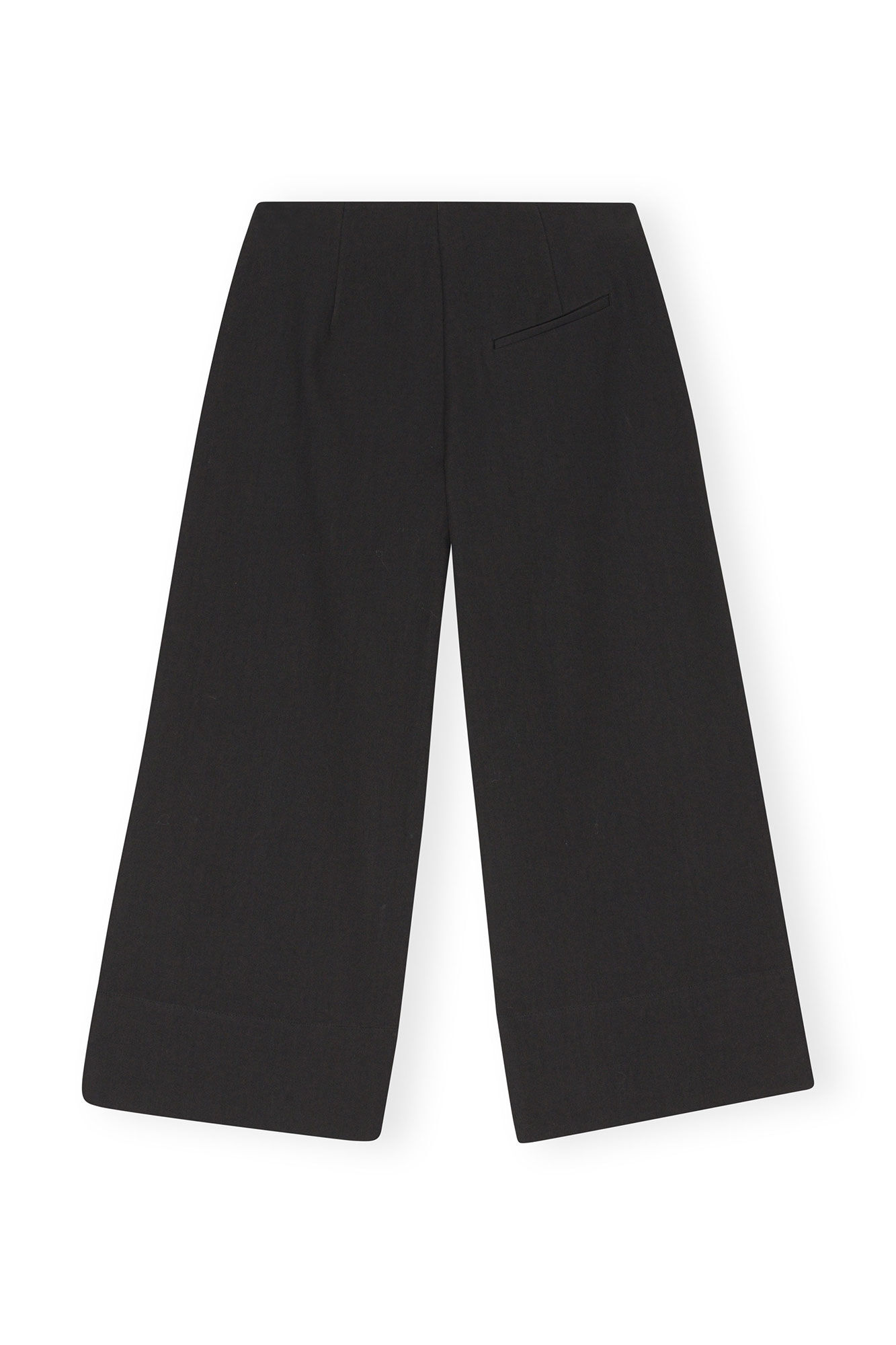 Kürzer und weiter geschnittene Anzughose aus Cotton, Cotton, in colour Black - 2 - GANNI