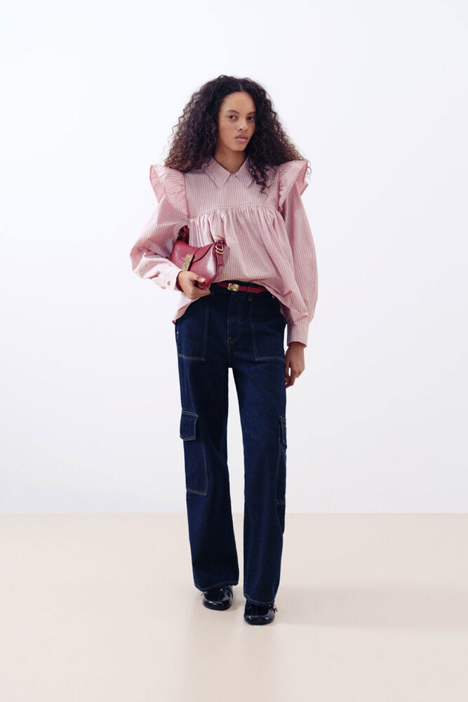 Pink Frill Blouse, Chalk Pink
