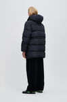 Recycled Polyester Oversized Puffer Midi Jacket, Polyester, in colour Phantom - 3 - GANNI