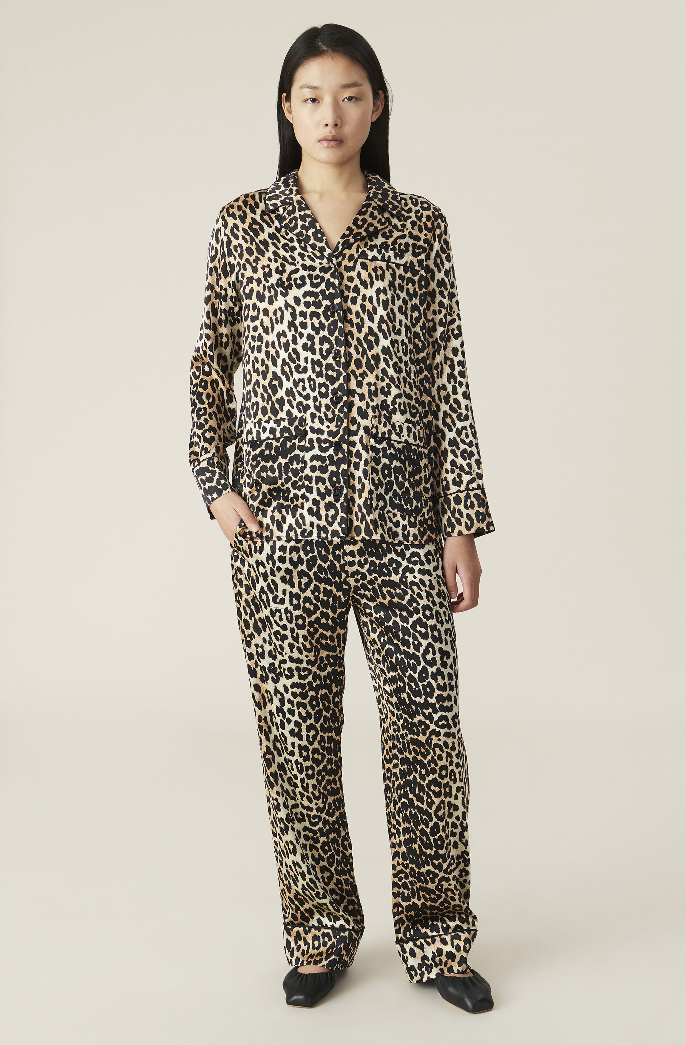 Ganni leopard pants clearance