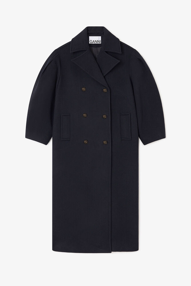 Caban long en laine bleu foncé, Sky Captain