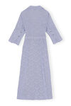 Midi Wrap Dress, Viscose, in colour Cosmic Sky - 2 - GANNI