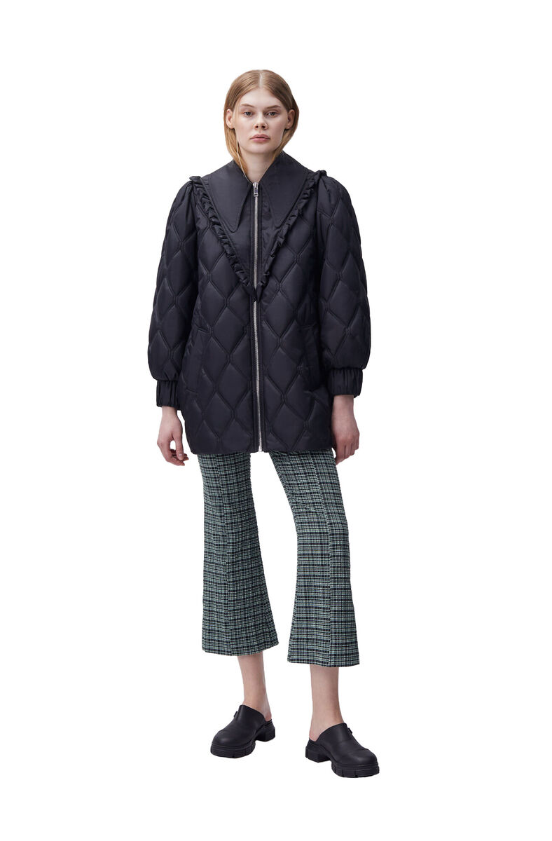 Balloon Sleeve Quilted Jacket