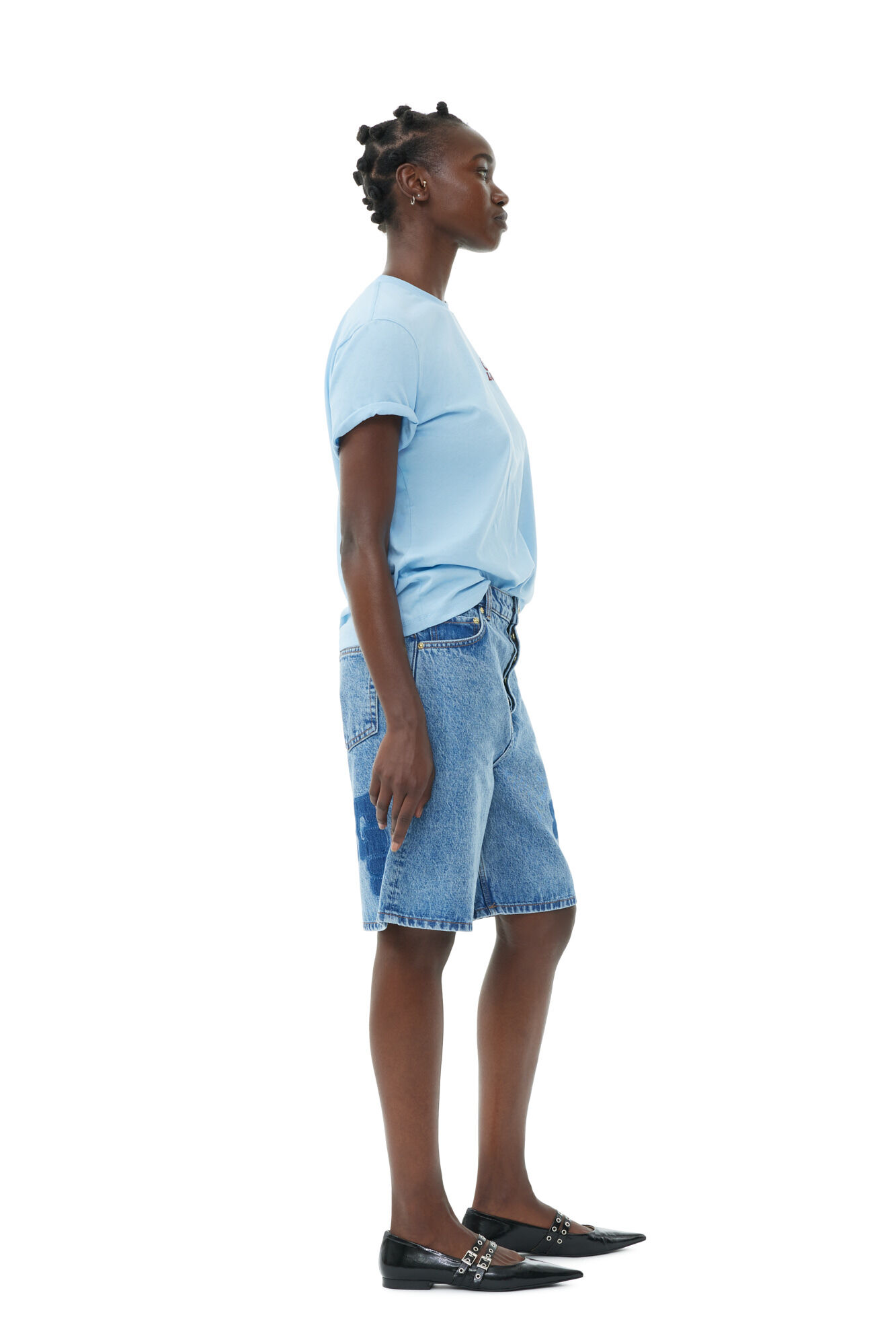 Blue Relaxed Loveclub T-shirt | GANNI CA