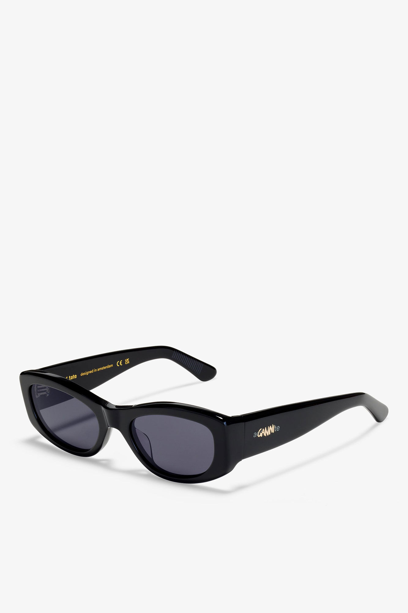 GANNI x Ace & Tate Lana Sunglasses, Acetate, in colour Black - 3 - GANNI