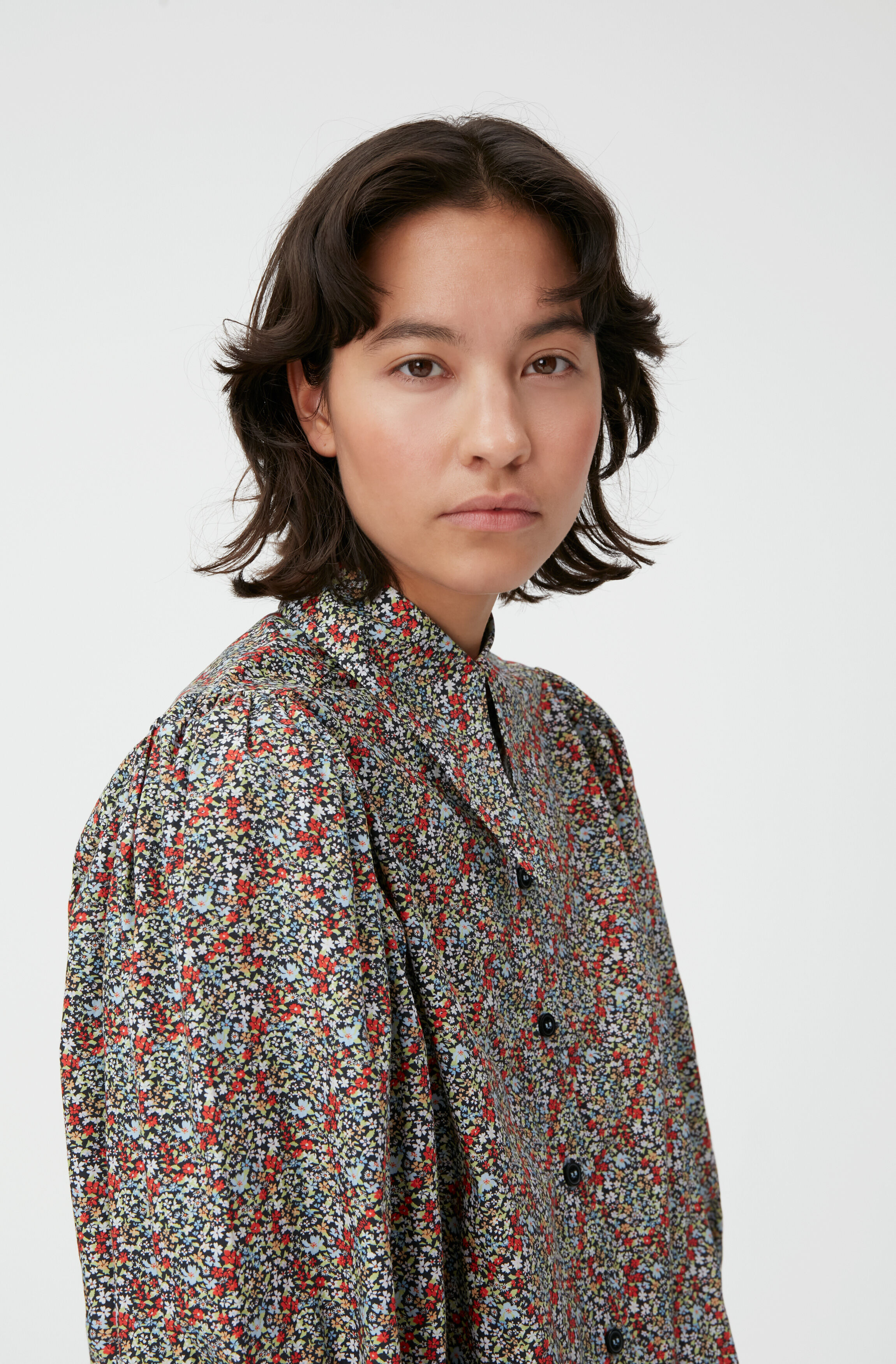 Placid Blue Cotton Poplin Shirt | GANNI