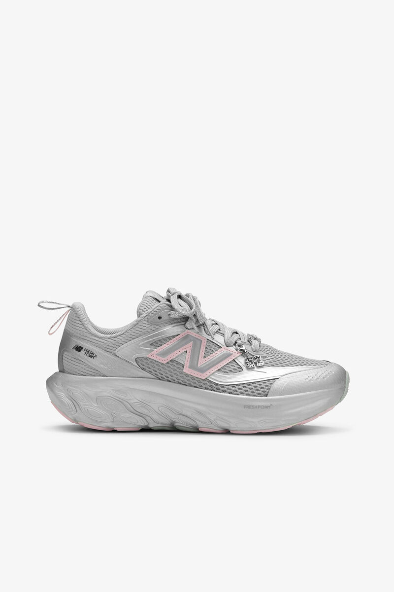 GANNI x New Balance Silver and Pink FFT Trainers, Recycled Polyester, in colour Silver Pink - 1 - GANNI