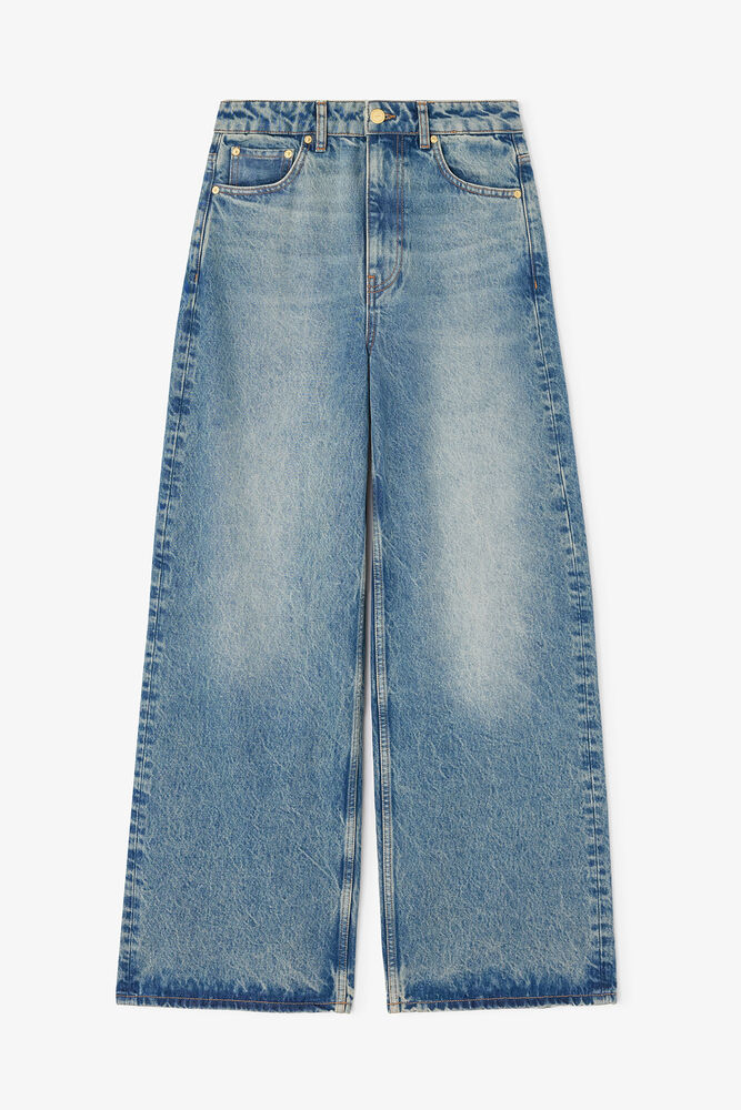 Lari Jeans in Tint Rigid Denim, Mid Blue Vintage