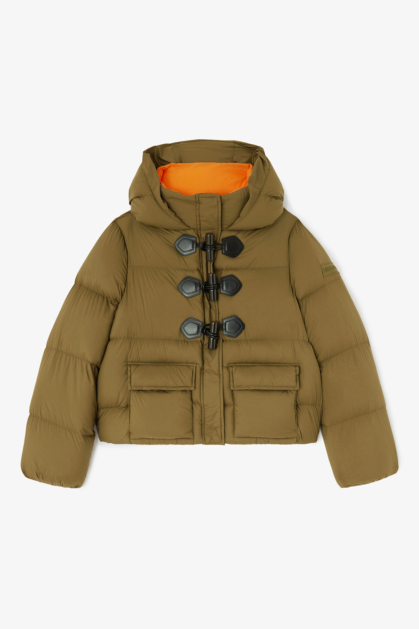 Mini puffer i Future nylon, Recycled Polyamide, in colour Military Olive - 1 - GANNI