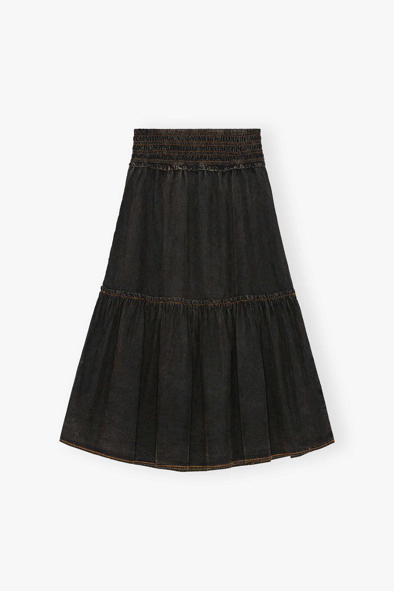 Black Washed Smock Skirt, Cotton, in colour Black - 1 - GANNI