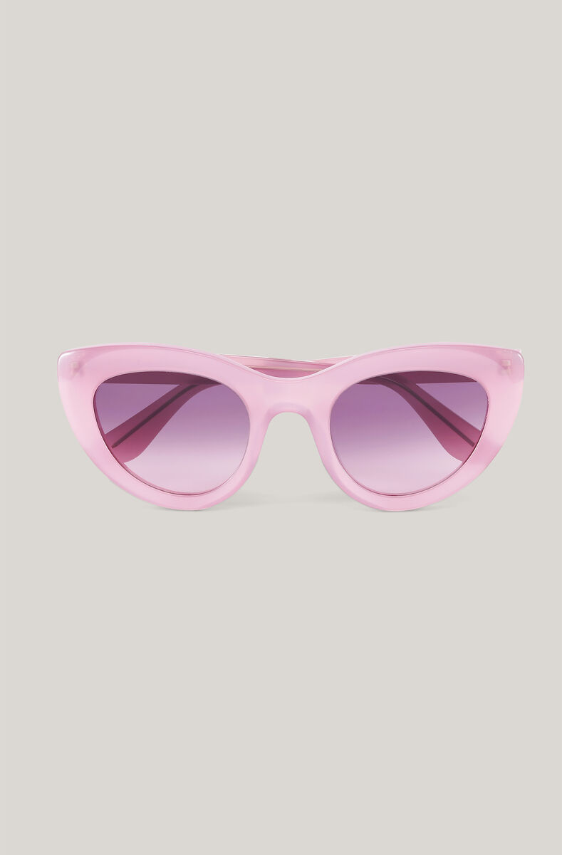 Biodegradable Acetate Cat Eye Sunglasses, Biodegradable Acetate, in colour Sweet Lilac - 1 - GANNI