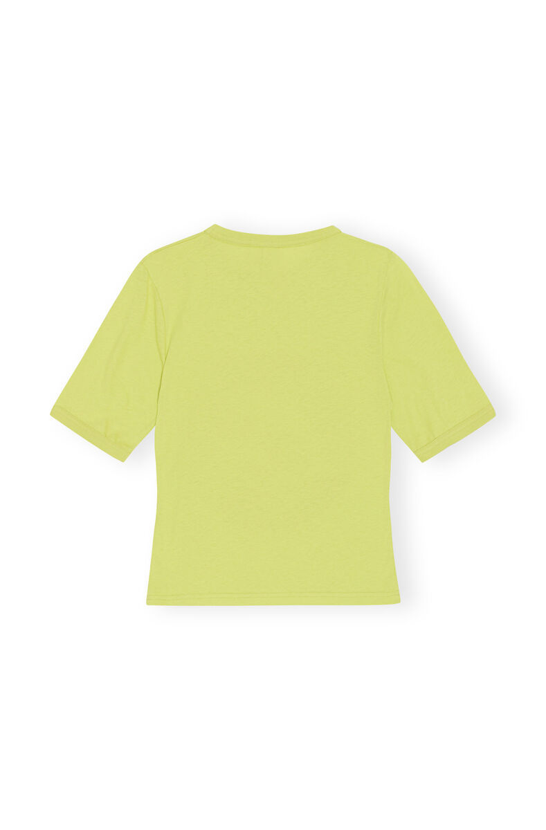 Fabrics of the Future Fitted Dolphin T-shirt, Organic Cotton, in colour Tender Shoots - 2 - GANNI