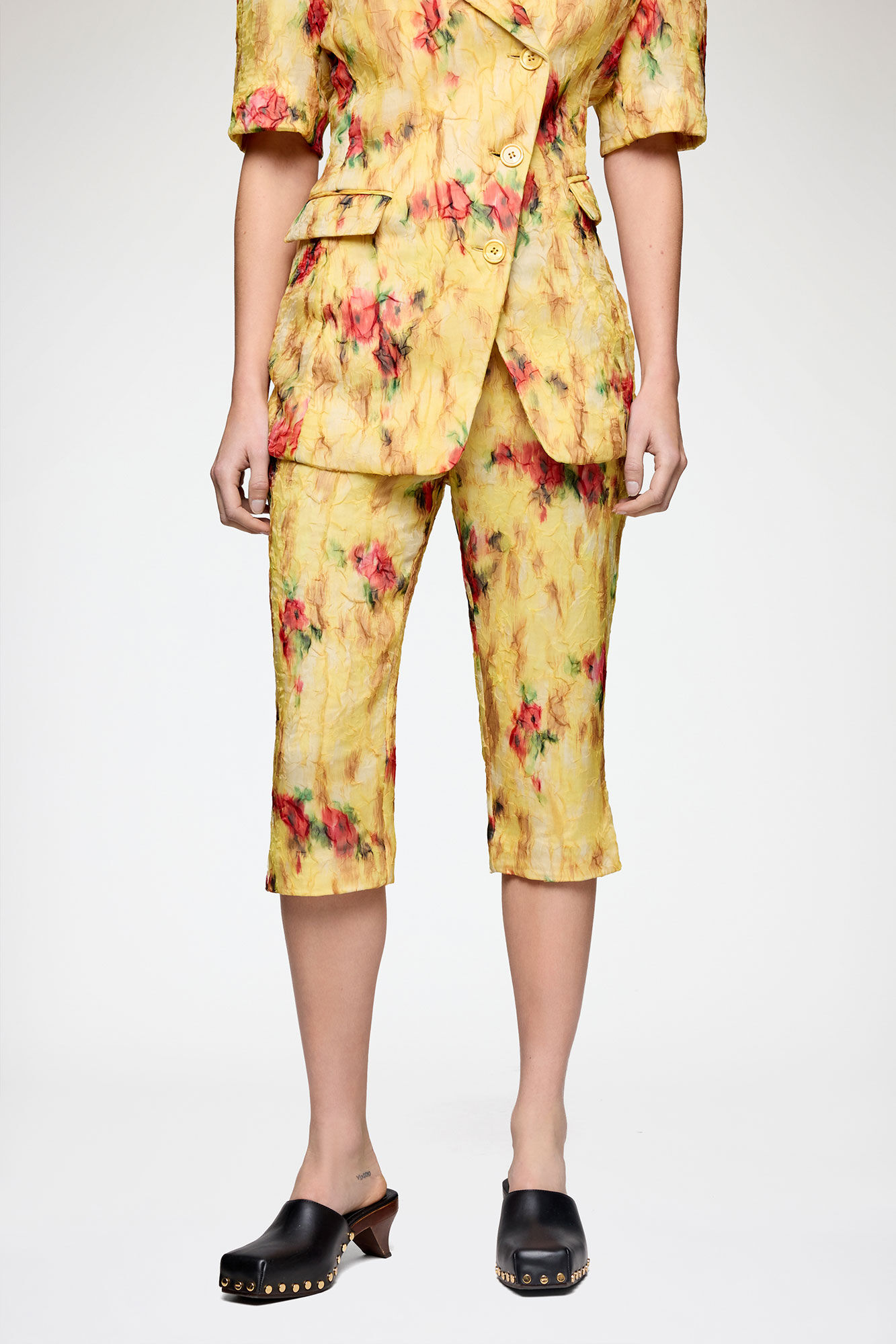 Capri Trousers in Shibori Organza, Recycled Polyester, in colour Aurora - 2 - GANNI