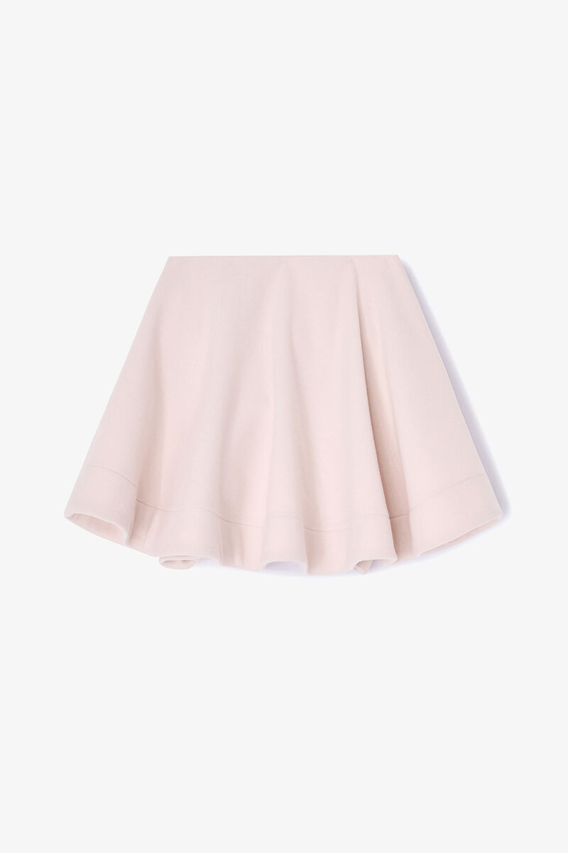 Peacoat Wool Circle Skirt, Wool, in colour Ballerina - 1 - GANNI