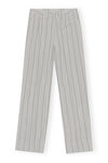 Suit Trousers, LENZING™ ECOVERO™, in colour Phantom Stripe - 2 - GANNI