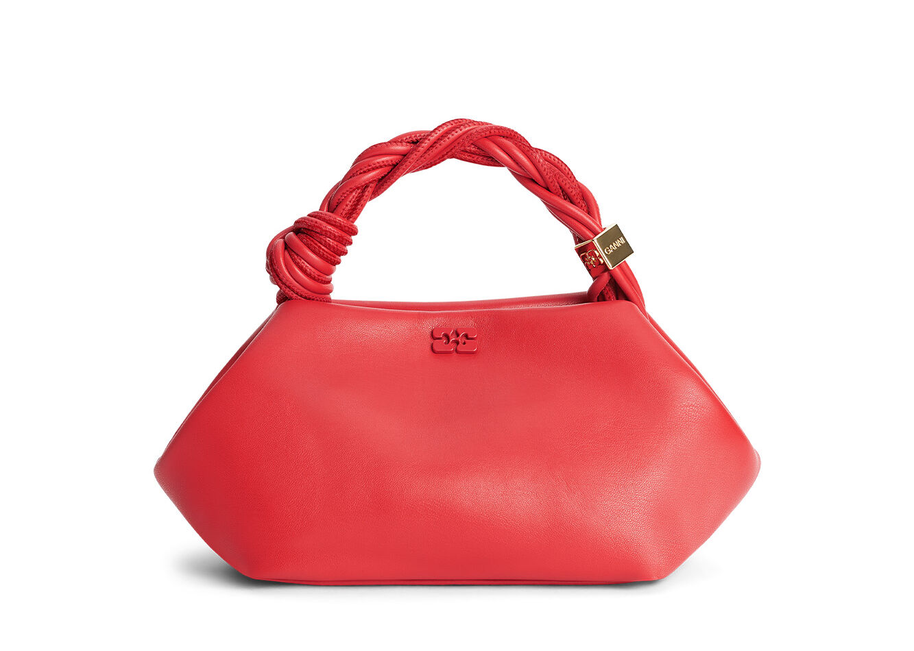 Red Small GANNI Bou Bag, Polyester, in colour Fiery Red - 1 - GANNI