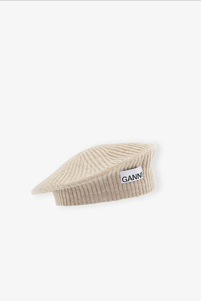 Wool Rib Knit Beret