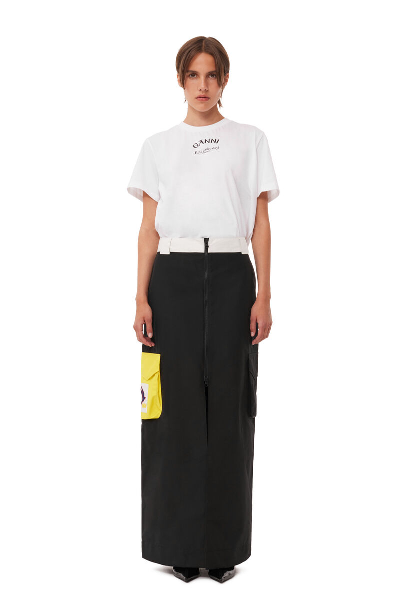 GANNI x 66°North Kria Long Skirt, Recycled Polyester, in colour Black - 1 - GANNI