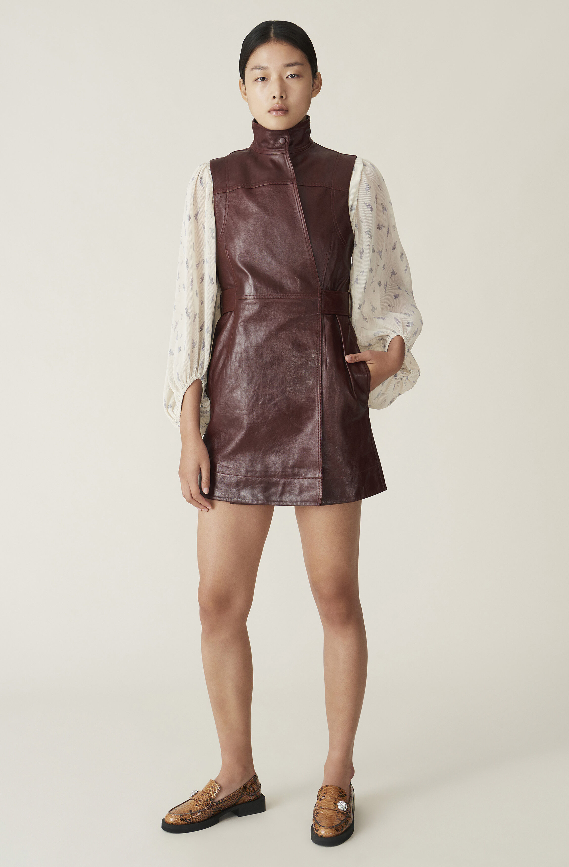 warehouse western midi denim dress