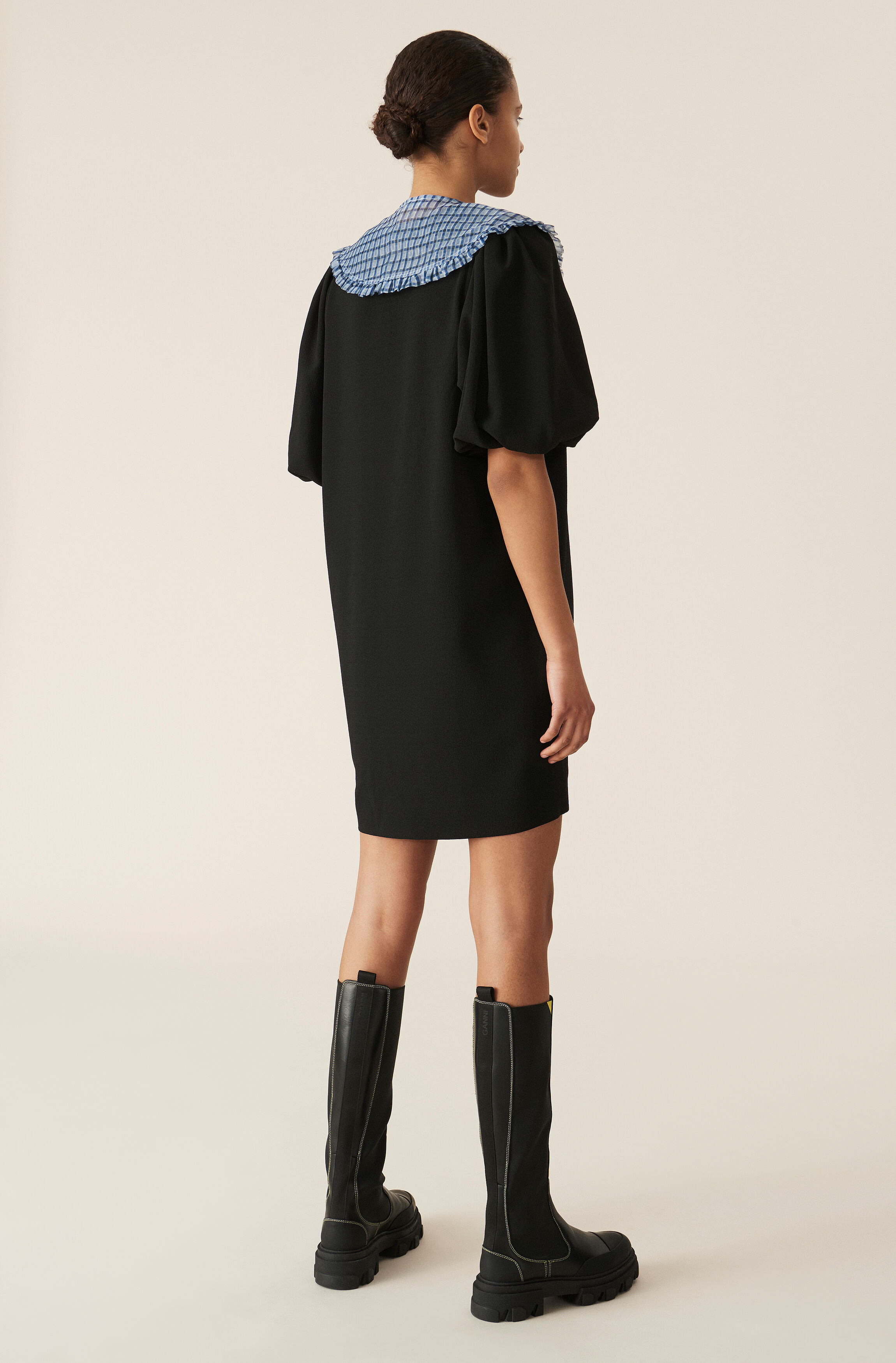 ganni heavy crepe dress