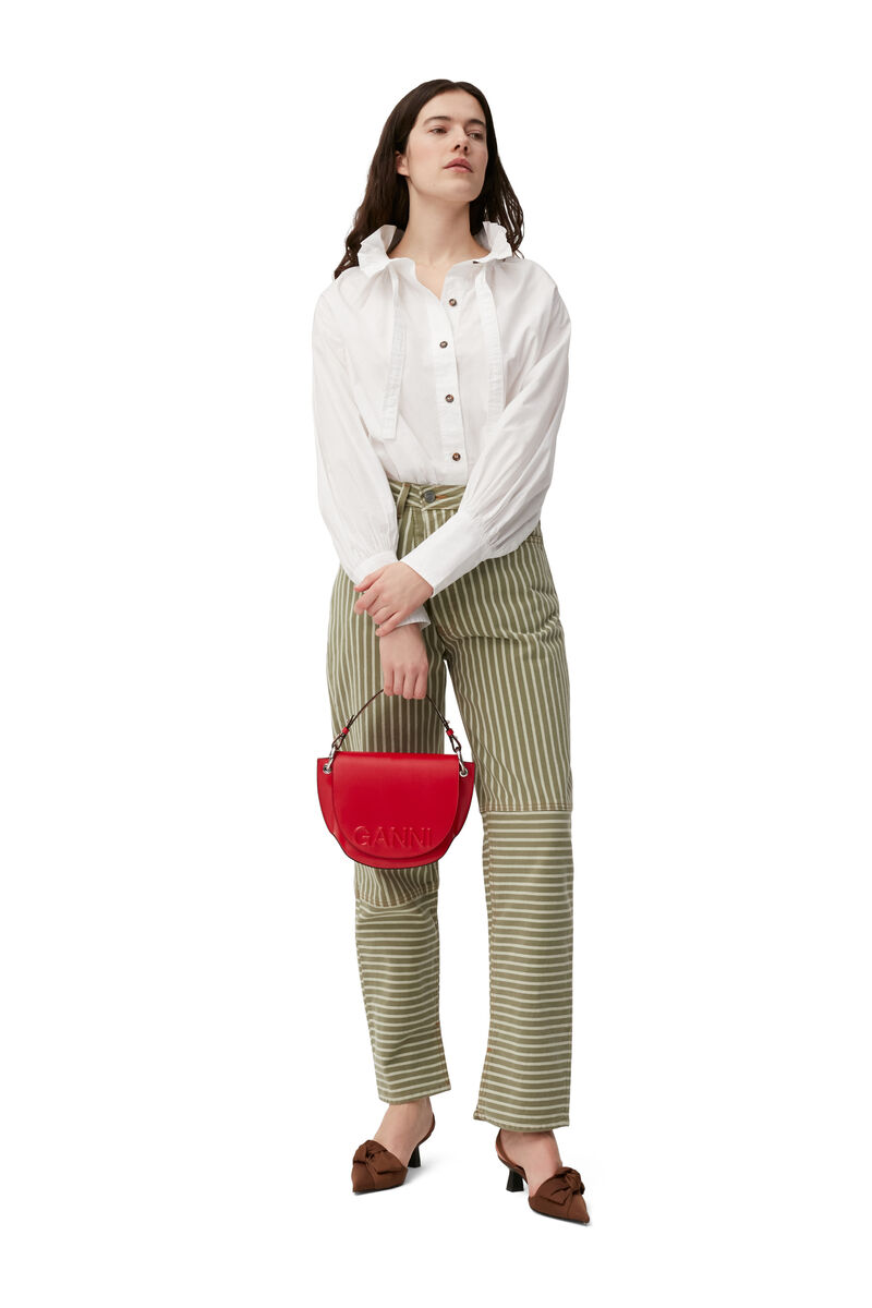 Cotton Poplin Shirt , Cotton, in colour Bright White - 1 - GANNI
