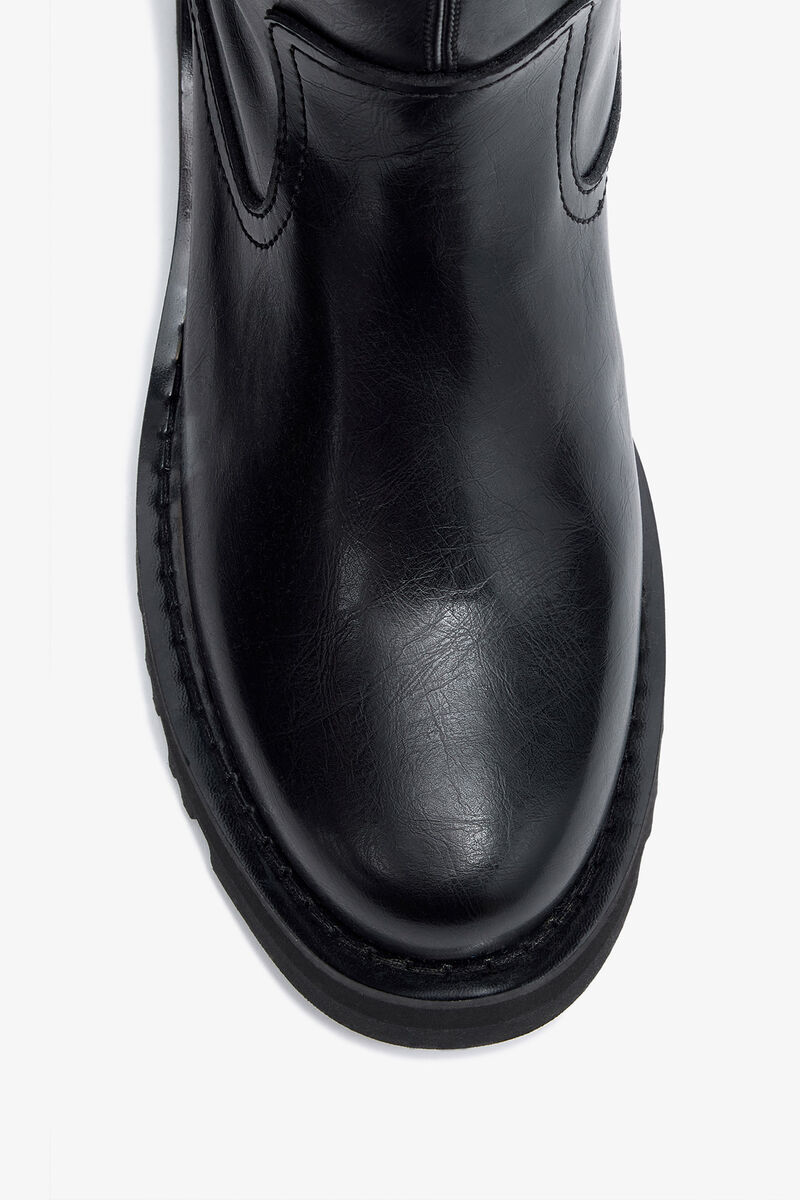 Black Oleatex High Boots, Cotton, in colour Black - 3 - GANNI