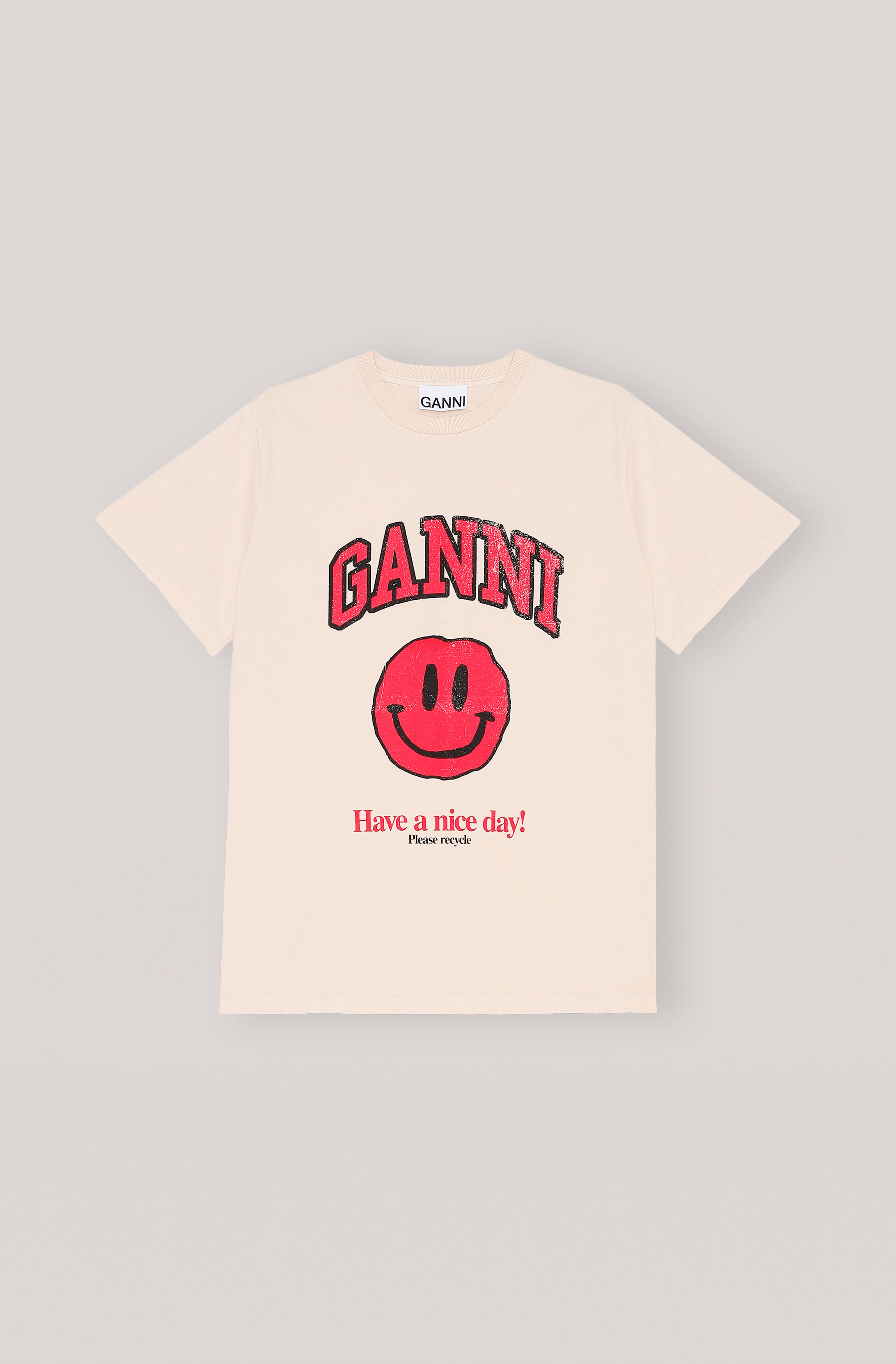 Ganni t shirt pink clearance